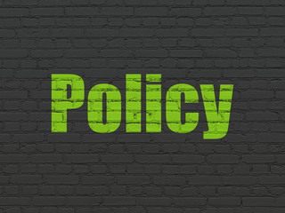 Insurance concept: Policy on wall background