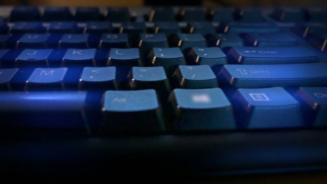 4K Closeup Tracking Computer Keyboard Shot 4351