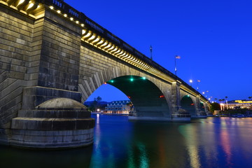 London Bridge at Lake Havasu at sunrise in Late summer