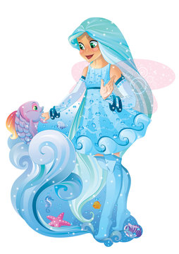 Fairy keeper of the rivers of the seas and lakes.