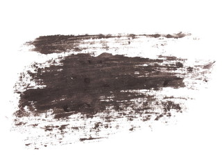 photo black grunge brush strokes watercolor isolated on white background