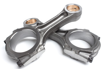 Two of the connecting rod on a white background