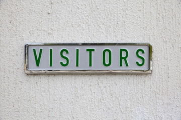 visitors sign