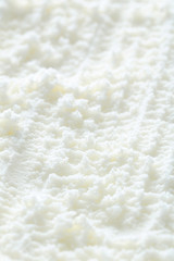 Sweet white ice cream background, close up