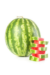 Tasty watermelon isolated on a white