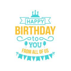 Obraz premium Happy birthday lettering.