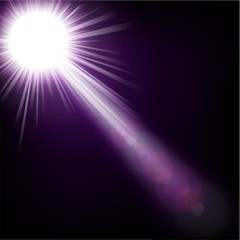 Obraz premium Spotlight shining with bokeh