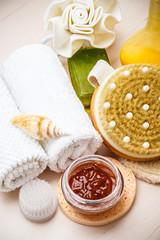 Set for care of skin body, bath accessories