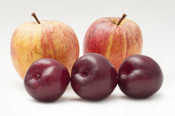 plums and apples