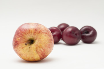 plums and apples