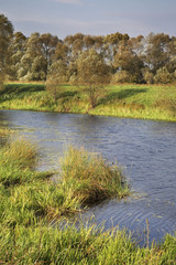 Nerl river near  Bogolyubovo. Vladimir oblast. Russia