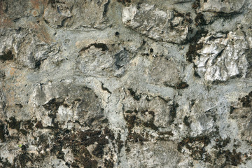 mur de pierre bétonné