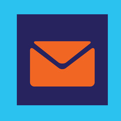 Envelope web icon, message sign, vector.