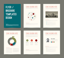 Naklejka na ściany i meble Presentation slides with infographic elements
