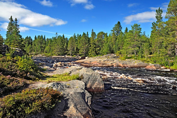 Threshold Morskoj on river Pongoma, Northern Karelia, Russia