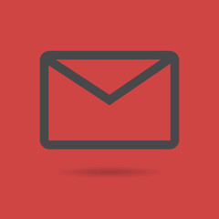 Envelope web icon, message sign, vector.