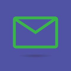 Envelope web icon, message sign, vector.