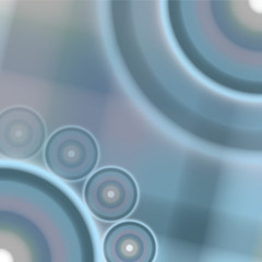 illustrated background lines and 6 rainbow circle