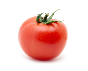 fresh red tomato isolated on white background