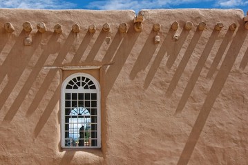Old adobe church in Taos, New Mexico
