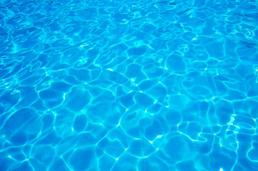 Plakat Blue ripped water in swimming pool