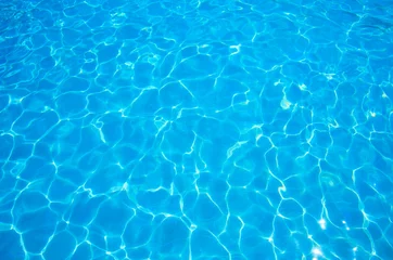 Foto op Canvas Blauw gescheurd water in zwembad © nata777_7