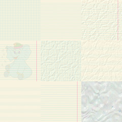 Set of notepaper generated textures