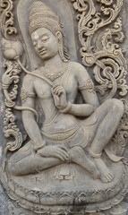 Fototapeta na wymiar sand stone carving of Buddha history