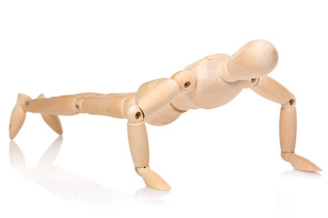 Small wooden dummy during push ups