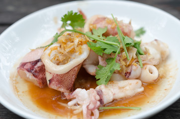 Fried squid sauce