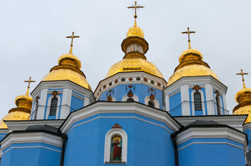 Fototapeta na wymiar St Michael's Golden Domed Monastery in Kiev, Ukraine
