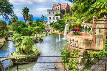 Fotobehang Scenic van Monte Palace tropische tuin. Funchal, Madeira, Portugal © anitasstudio