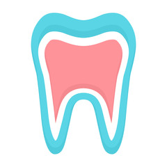 Tooth icon vector logo template. Dental logo or icon. 