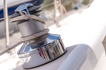 Obraz premium sailing yacht in the open ocean