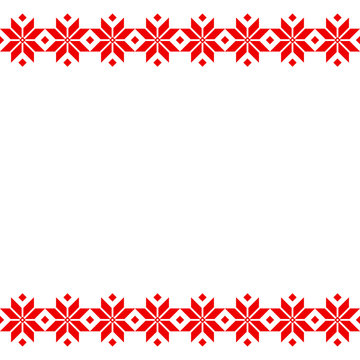 Belorussian sacred ethnic ornament, seamless pattern. Vector illustration. Slovenian Traditional Pattern Ornament. Seamless Background. Belarusian pattern.
