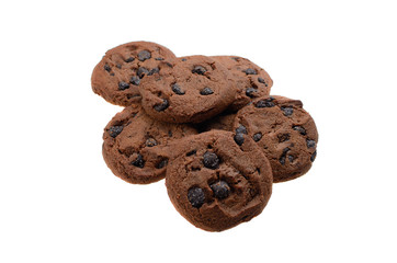 chocolate chip cookie with coffee beans
