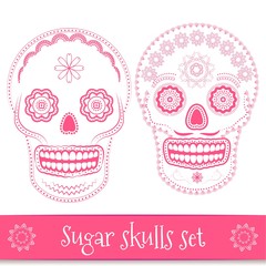 Day of the dead vector illustration set