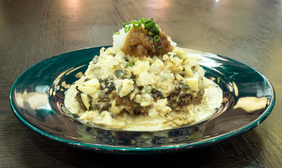 Beef hamburger in Japanese style
