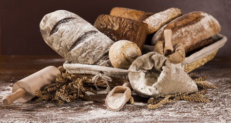 Baked traditional bread 