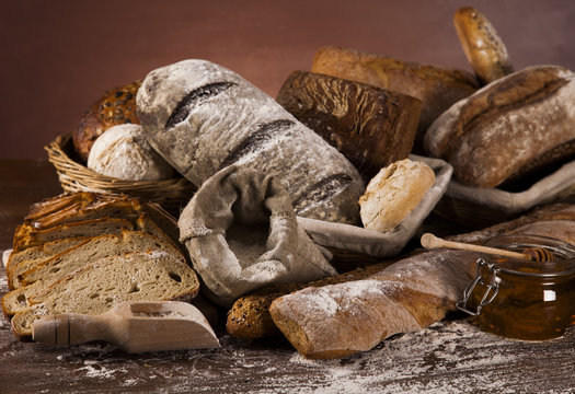 Baked traditional bread 