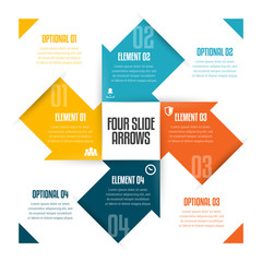 Four Slide Arrows Infographic