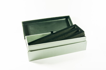 black pen Box isolated on white background