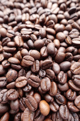 Close up of coffee beans background