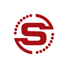 Circle S Logo - Icon with Dot