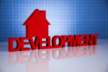 Development, Buildings under construction background