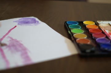 mit Wasserfarbe malen