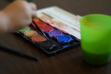 mit Wasserfarbe malen