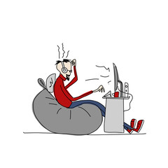 Programmer at work, sketch for your design