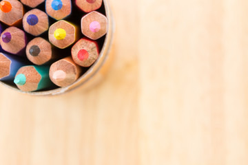 Many colored pencils