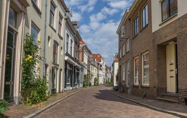 Fototapeta na wymiar Old street in the historical center of Zutphen